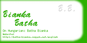 bianka batha business card